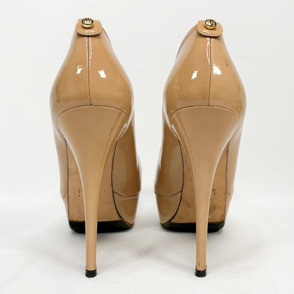STUART WEITZMAN Patent Peep-Toe Platform Pumps 8.5 - Picture 6 of 8